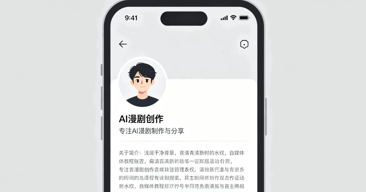 AI漫剧新号定位与账号垂直包装实操展示